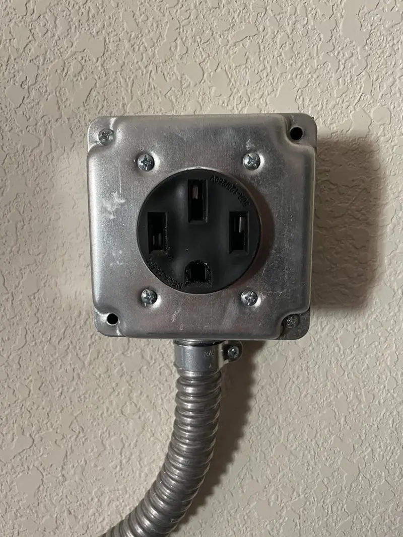 NEMA 14-50 outlet installed for Electrical Panel Upgrade in Pearland