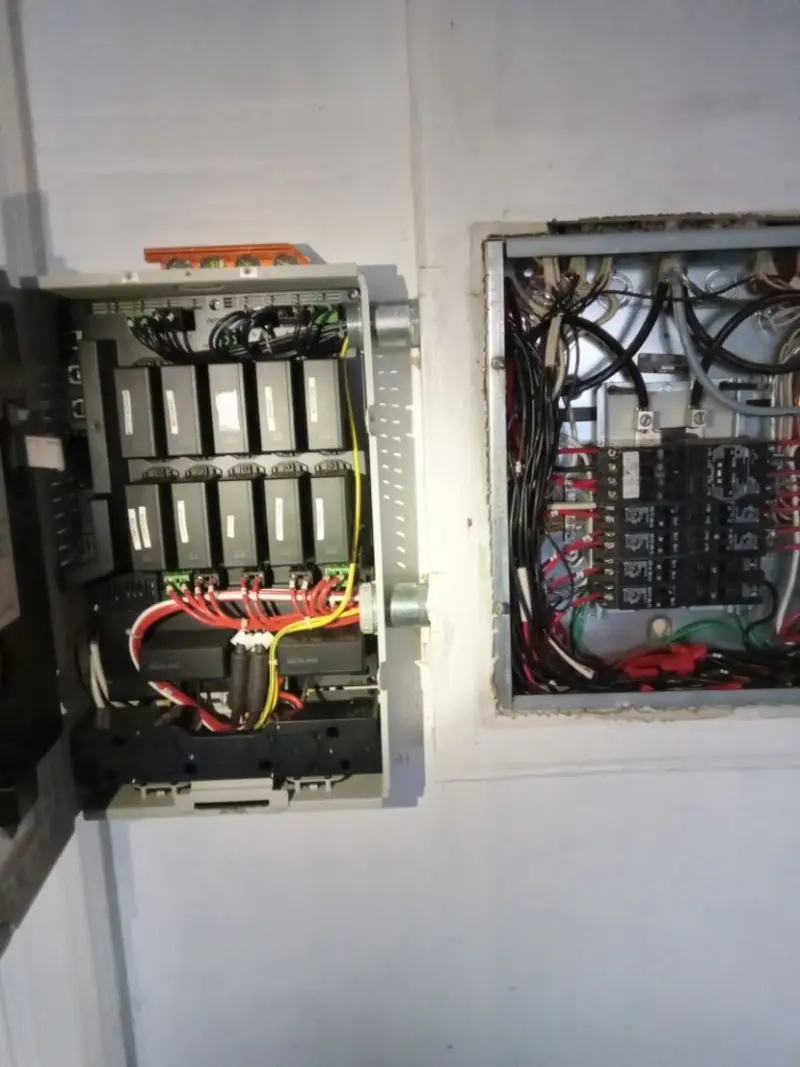 Electrical panel upgrade completed for Security Camera Wiring in Pearland